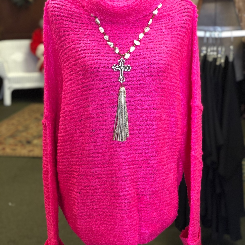 Bright Cowl Neck Sweater
